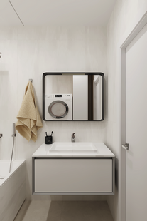 Фото № 5: Дизайн-проект трехкомнатной квартиры 45.41  м² Стиль Минимализм для ЖК Бусиновский парк