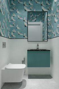 Фото № 2: Дизайн-проект трехкомнатной квартиры 45.41  м² Стиль Минимализм для ЖК Бусиновский парк