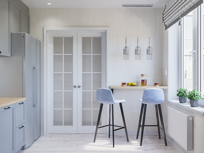 Фото № 2: Дизайн-проект кухни 15.2  м² Скандинавский стиль для ЖК Смайлино