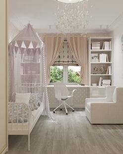 Фото № 1: Дизайн-проект детской 11.6  м² стиль Современная классика для ЖК Дом на Окском