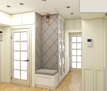 Фото № 2: Дизайн-проект прихожей 5.5  м² стиль Прованс для ЖК Центральный