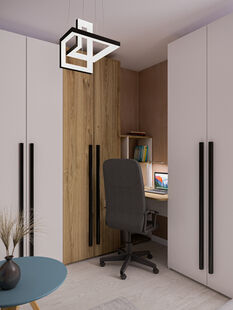 Фото № 4: Дизайн-проект однокомнатной квартиры 40.1  м² стиль Фьюжн для ЖК Московский