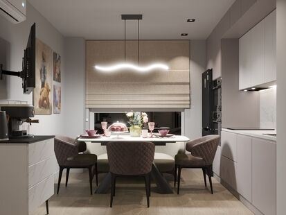 Фото № 6: Дизайн-проект двухкомнатной квартиры 49.24  м² Современный стиль для ЖК Московский