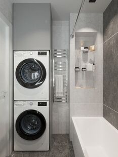 Фото № 5: Дизайн-проект двухкомнатной квартиры 49.24  м² Современный стиль для ЖК Московский