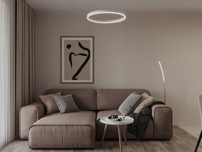 Фото № 1: Дизайн-проект двухкомнатной квартиры 45.7  м² Стиль Минимализм для ЖК Погода