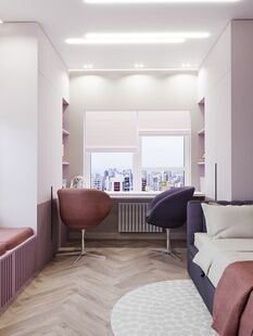 Фото № 5: Дизайн-проект четырехкомнатной квартиры 99.3  м² Современный стиль для ЖК Ever