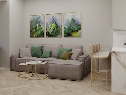 Фото № 6: Дизайн-проект четырехкомнатной квартиры 99.3  м² Современный стиль для ЖК Ever