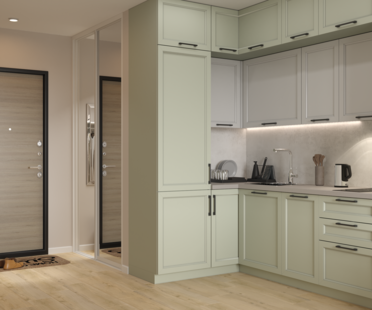 Фото № 6: Дизайн-проект однокомнатной квартиры 37.2  м² Стиль Контемпорари для ЖК Селигер Сити