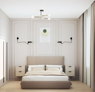 Фото № 2: Дизайн-проект трехкомнатной квартиры 65.3  м² Современный стиль для ЖК Береговой