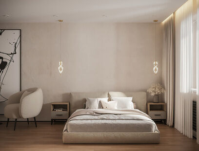 Фото № 2: Дизайн-проект четырехкомнатной квартиры 95.39  м² Стиль Модернизм для ЖК Московский