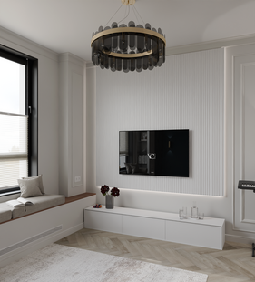 Фото № 5: Дизайн-проект двухкомнатной квартиры 61.2  м² Стиль Американская классика для ЖК Московский