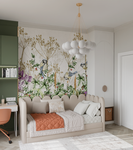 Фото № 3: Дизайн-проект двухкомнатной квартиры 61.2  м² Стиль Американская классика для ЖК Московский