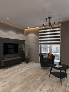 Фото № 3: Дизайн-проект однокомнатной квартиры 46.2  м² Современный стиль для ЖК Чайка