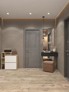 Фото № 4: Дизайн-проект однокомнатной квартиры 46.2  м² Современный стиль для ЖК Чайка