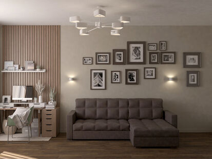 Фото № 3: Дизайн-проект двухкомнатной квартиры 64.02  м² Стиль Эклектика для ЖК Московский