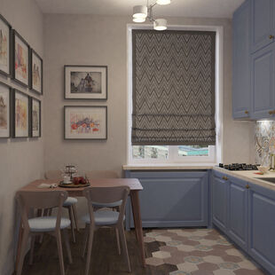 Фото № 5: Дизайн-проект двухкомнатной квартиры 64.02  м² Стиль Эклектика для ЖК Московский