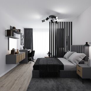 Фото № 4: Дизайн-проект двухкомнатной квартиры 42.29  м² Современный стиль для ЖК Переделкино Ближнее