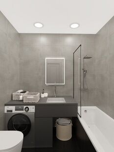 Фото № 6: Дизайн-проект двухкомнатной квартиры 42.29  м² Современный стиль для ЖК Переделкино Ближнее