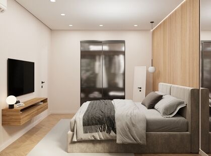 Фото № 5: Дизайн-проект трехкомнатной квартиры 53.85  м² Современный стиль для ЖК Московский