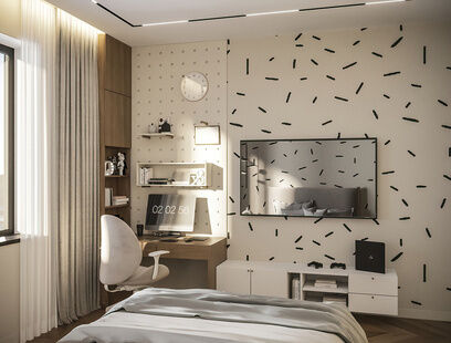 Фото № 6: Дизайн-проект дома/коттеджа 140.7  м² Стиль Модернизм для частного дома в д. вешки