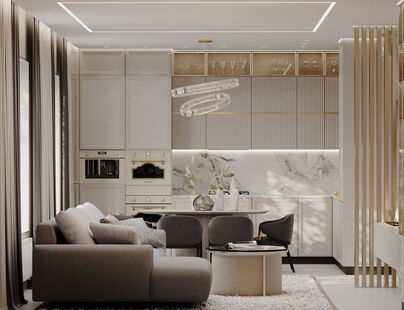 Фото № 1: Дизайн-проект дома/коттеджа 71.8  м² Стиль Модернизм для этажа частного дома в д. борисово-околицы