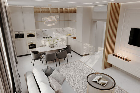 Фото № 6: Дизайн-проект дома/коттеджа 71.8  м² Стиль Модернизм для этажа частного дома в д. борисово-околицы