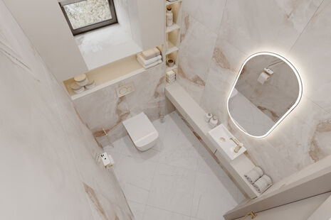 Фото № 4: Дизайн-проект дома/коттеджа 71.8  м² Стиль Модернизм для этажа частного дома в д. борисово-околицы