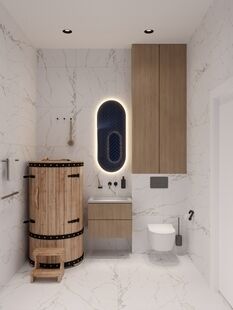 Фото № 5: Дизайн-проект дома/коттеджа 94.7  м² Стиль Модернизм для частного дома в дсонт бердь