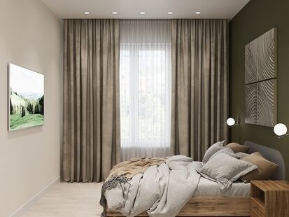 Фото № 4: Дизайн-проект двухкомнатной квартиры 55.0  м² Современный стиль для ЖК Shome