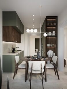 Фото № 5: Дизайн-проект двухкомнатной квартиры 55.0  м² Современный стиль для ЖК Shome