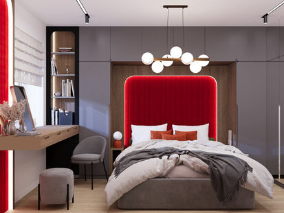 Фото № 1: Дизайн-проект двухкомнатной квартиры 41.52  м² Стиль Фьюжн для ЖК Живи в Рыбацком