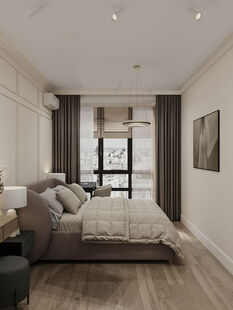 Фото № 5: Дизайн-проект двухкомнатной квартиры 48.02  м² Стиль Модернизм для ЖК Династия