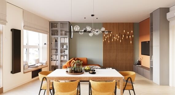 ЖК в г. Ярославль: готовый дизайн проект в стиле "Модернизм". Площадь 114.4 м² - фото №4