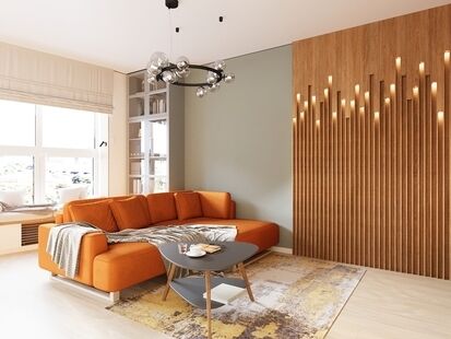 Фото № 1: Дизайн-проект пятикомнатной квартиры 114.4  м² Стиль Модернизм для ЖК в г. Ярославль