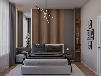 Фото № 1: Дизайн-проект трехкомнатной квартиры 72.0  м² Стиль Модернизм для ЖК 1-й Лермонтовский