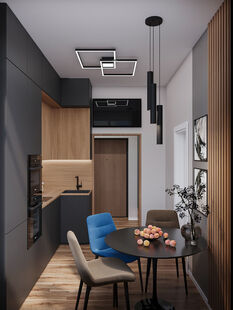 Фото № 5: Дизайн-проект трехкомнатной квартиры 72.0  м² Стиль Модернизм для ЖК 1-й Лермонтовский