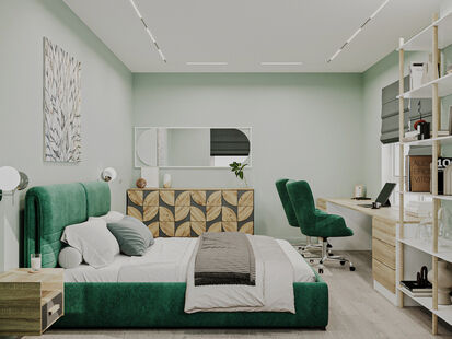 Фото № 2: Дизайн-проект четырехкомнатной квартиры 89.3  м² Современный стиль для ЖК Руставели 14