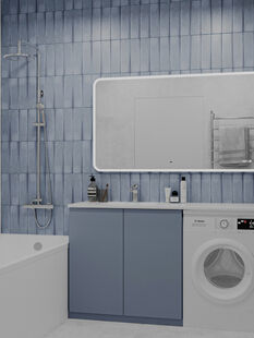 Фото № 6: Дизайн-проект четырехкомнатной квартиры 89.3  м² Современный стиль для ЖК Руставели 14