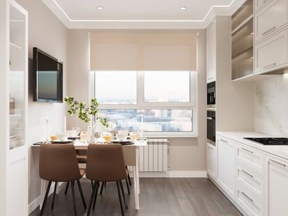 Фото № 2: Дизайн-проект двухкомнатной квартиры 69.32  м² Стиль Контемпорари для ЖК Московский