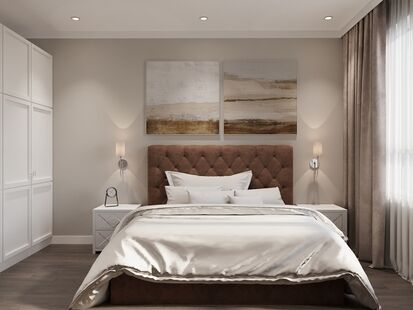 Фото № 6: Дизайн-проект двухкомнатной квартиры 69.32  м² Стиль Контемпорари для ЖК Московский