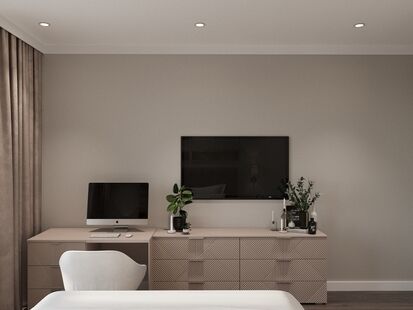 Фото № 4: Дизайн-проект двухкомнатной квартиры 69.32  м² Стиль Контемпорари для ЖК Московский