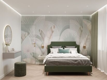 Фото № 3: Дизайн-проект трехкомнатной квартиры 52.95  м² Современный стиль для ЖК DNS Сити