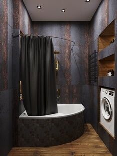 Фото № 2: Дизайн-проект пятикомнатной квартиры 90.7  м² Стиль Эклектика для ЖК Московский