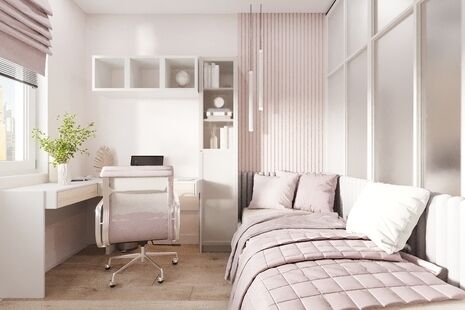 Фото № 6: Дизайн-проект трехкомнатной квартиры 64.81  м² Стиль Модернизм для ЖК Городские истории