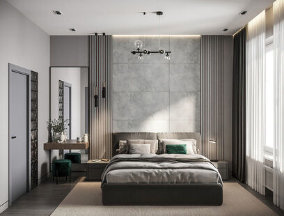 Фото № 1: Дизайн-проект двухкомнатной квартиры 37.07  м² Стиль Модернизм для ЖК Ривер Парк