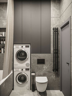 Фото № 3: Дизайн-проект двухкомнатной квартиры 37.07  м² Стиль Модернизм для ЖК Ривер Парк