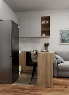 Фото № 5: Дизайн-проект квартиры-студии 20.36  м² Скандинавский стиль для ЖК Белые ночи