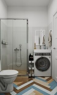 Фото № 2: Дизайн-проект квартиры-студии 20.36  м² Скандинавский стиль для ЖК Белые ночи