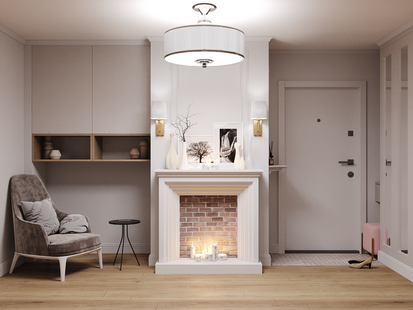 Фото № 1: Дизайн-проект двухкомнатной квартиры 56.5  м² Стиль Эклектика для ЖК Сиреневый Парк