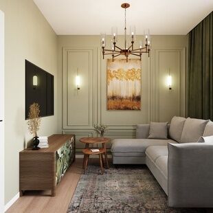 Фото № 1: Дизайн-проект трехкомнатной квартиры 54.04  м² Современная классика для квартала ивакино